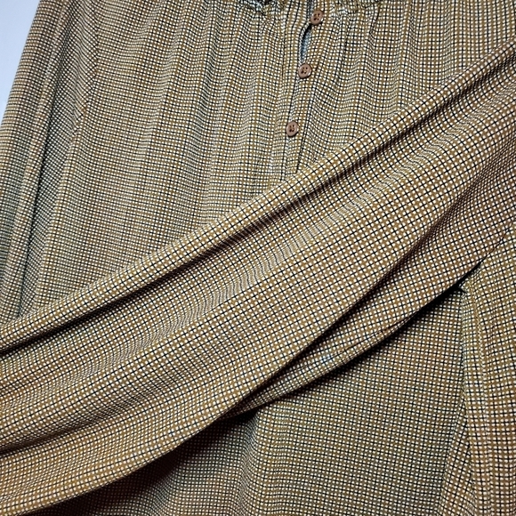 Adrianna Papell Career Long Sleeve Micro Plaid Checkered Blouse Top, Size Medium - Picture 5 of 10